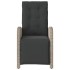 Sillón reclinable de jardín con reposapiés ratán PE gris