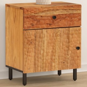 Mesita de noche madera maciza de acacia 50x33x60