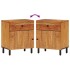 Mesita de noche madera maciza de acacia 50x33x60