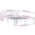 Estructura cama con cabecero madera pino marrón cera 135x190