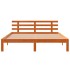 Estructura cama con cabecero madera pino marrón cera 160x200