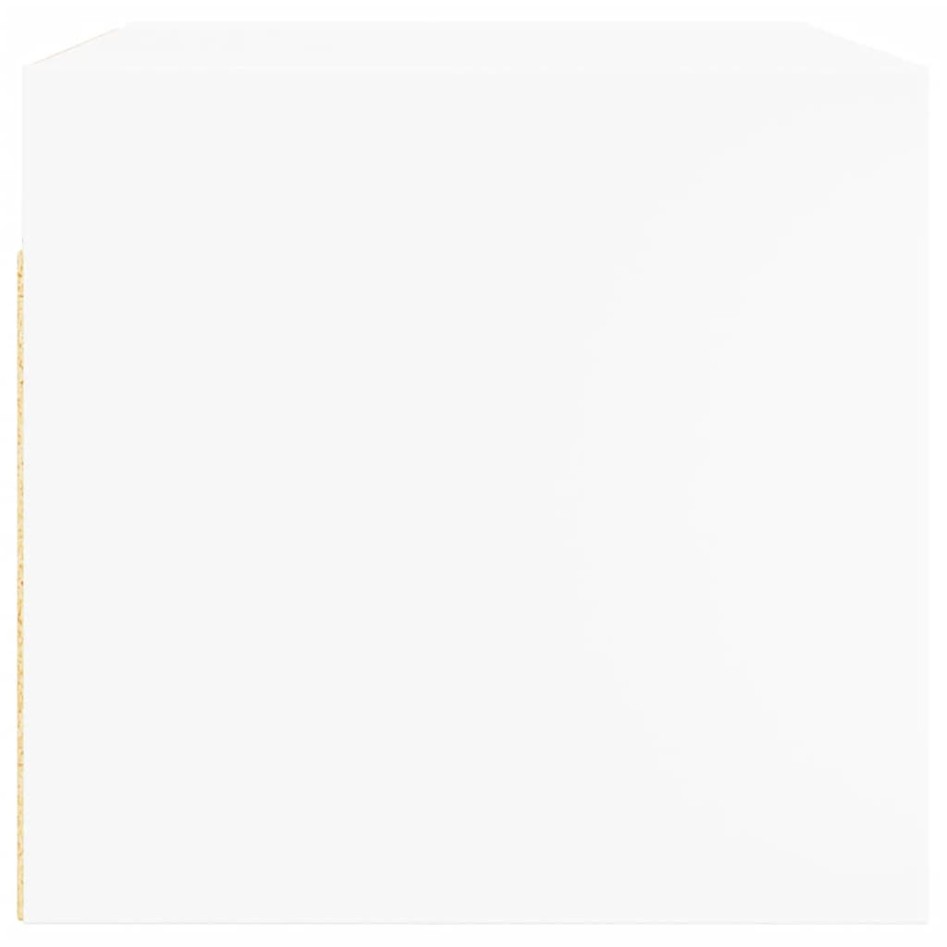 Mueble pared con puertas de vidrio 2 uds blanco 68,5x37x35