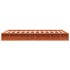 Estructura de cama madera maciza pino marrón cera 140x200