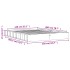 Estructura de cama madera maciza pino marrón cera 140x200