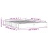 Estructura de cama madera maciza pino marrón cera 135x190