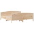 Estructura de cama con cabecero madera maciza de pino