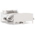 Estructura de cama con cabecero madera pino blanco 160x200