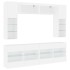 Muebles de pared de TV con luces LED 6 piezas