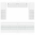 Muebles de pared de TV con luces LED 6 piezas