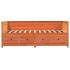 Sofá cama de madera maciza de pino marrón cera 100x200