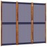 Biombo divisor de 3 paneles azul oscuro 210x180