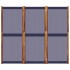 Biombo divisor de 3 paneles azul oscuro 210x180