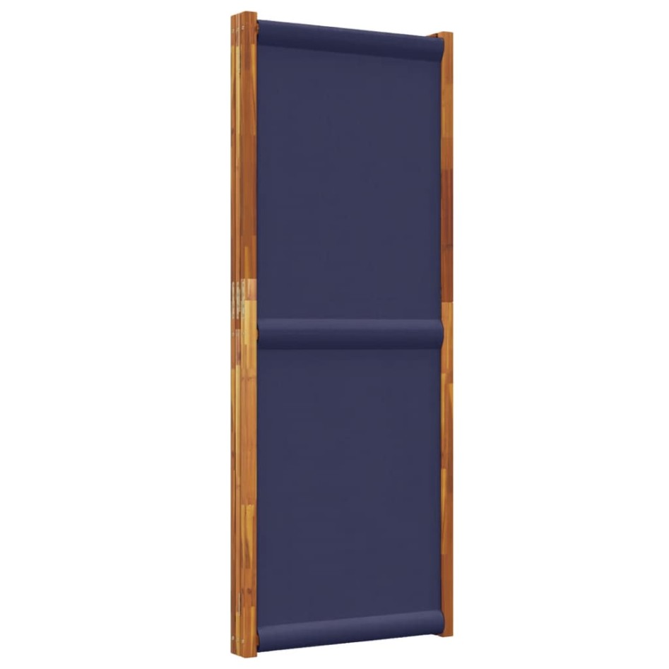 Biombo divisor de 3 paneles azul oscuro 210x180