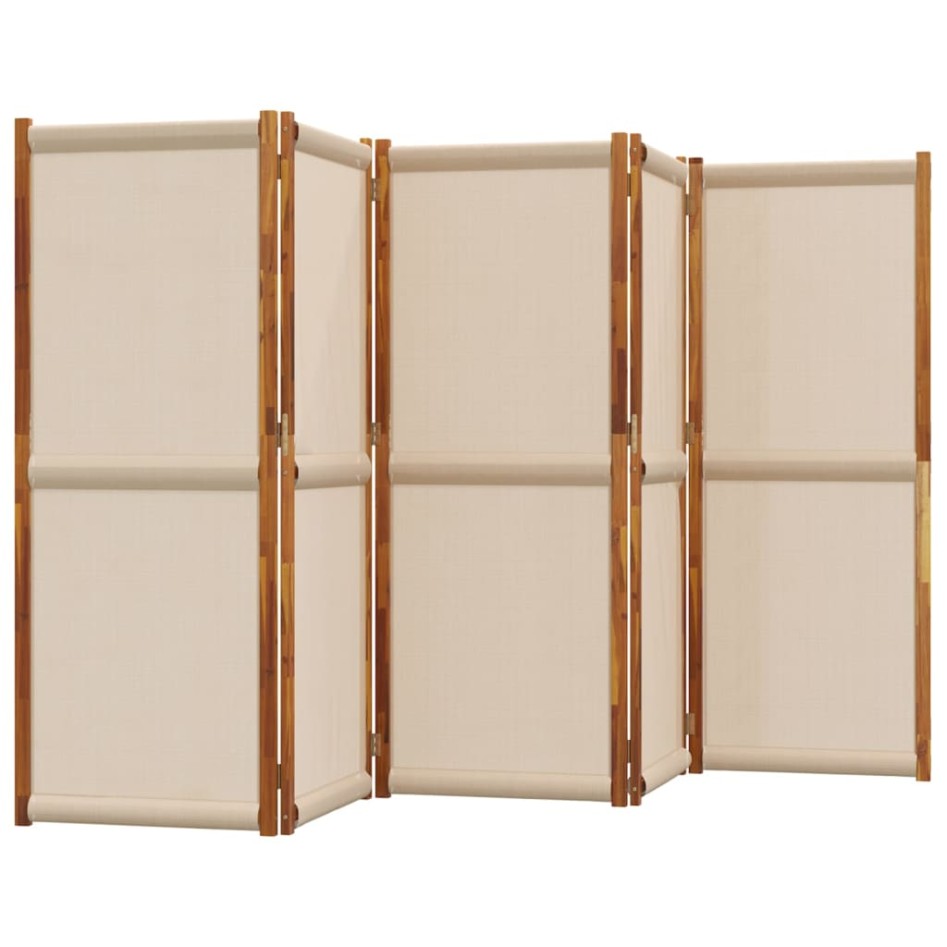Biombo divisor de 5 paneles gris taupe 350x180