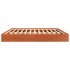 Estructura de cama madera maciza pino marrón cera 120x200
