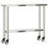 Mesa de trabajo de cocina con ruedas acero inox 110x30x85