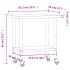 Mesa de trabajo de cocina con ruedas acero inox 82,5x55x85
