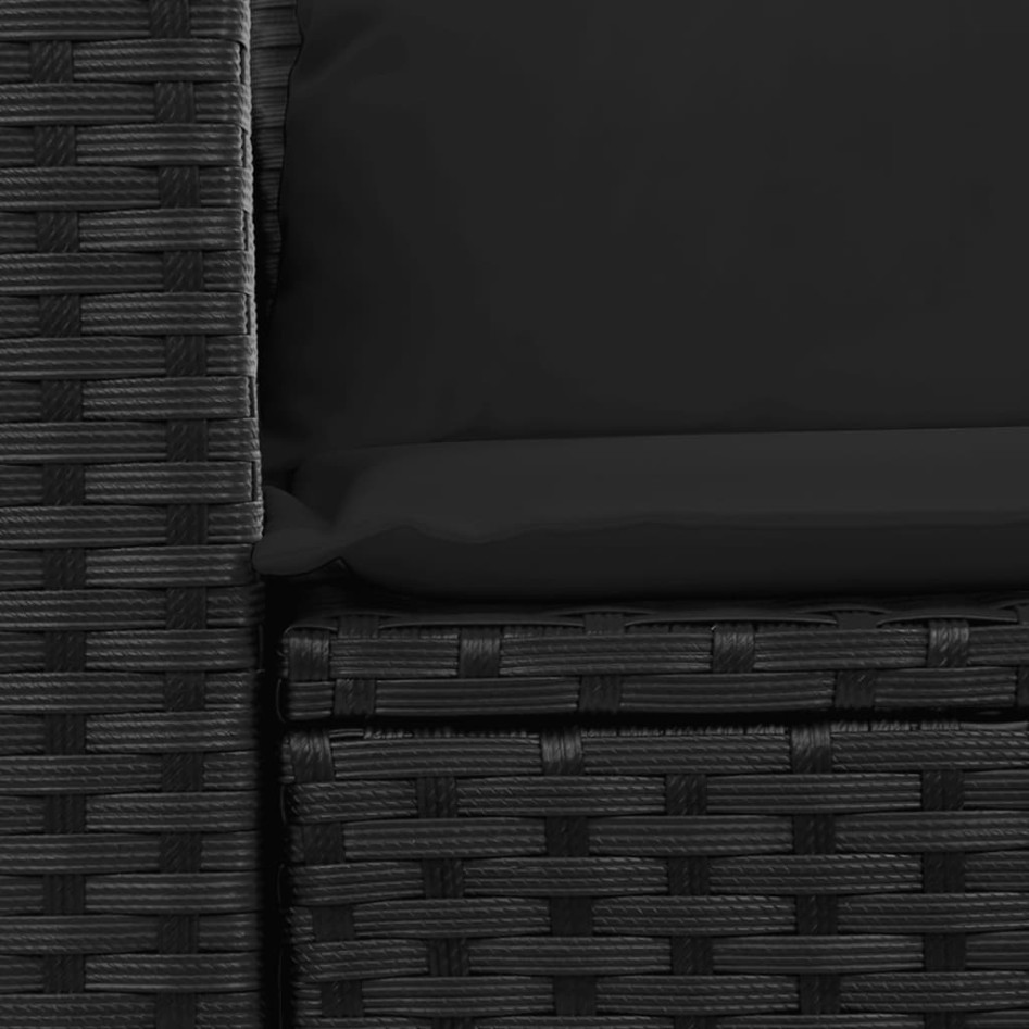 Sofá de jardín 2 plazas con cojines ratán sintético