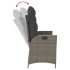 Sillón reclinable de jardín con cojines ratán sintético