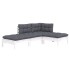 Muebles de jardín 4 pzas con cojines madera maciza de