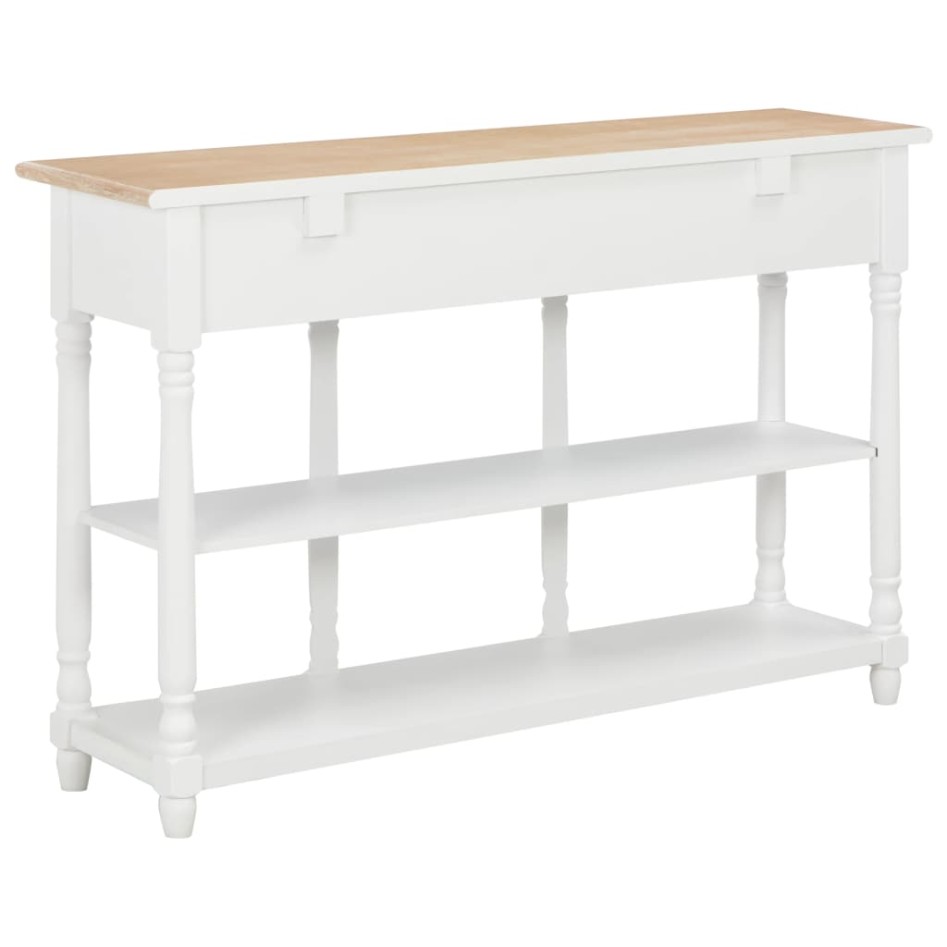 Mesa consola de MDF blanca 120x30x76