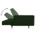 Sofá cama de 2 plazas con dos almohadas terciopelo verde