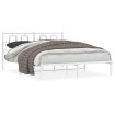Estructura de cama de metal con cabecero blanca 150x200 cm