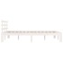 Estructura de cama madera maciza blanco 120x200