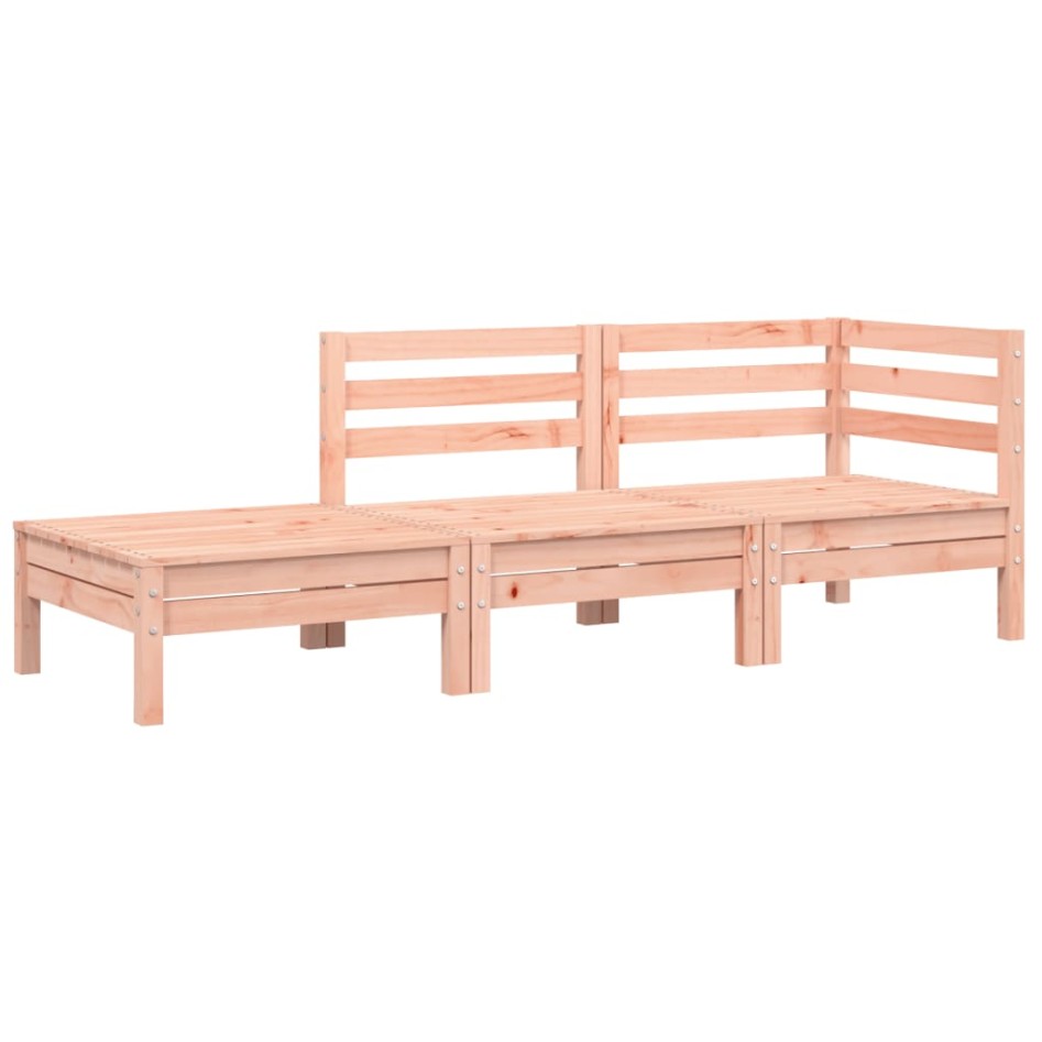 Sofá jardín con cojines reposapiés madera maciza abeto