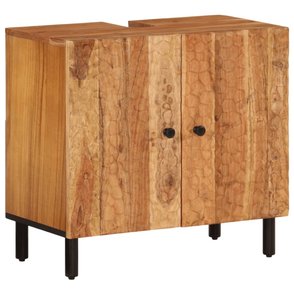 Conjunto de armarios de baño 4 piezas madera maciza de