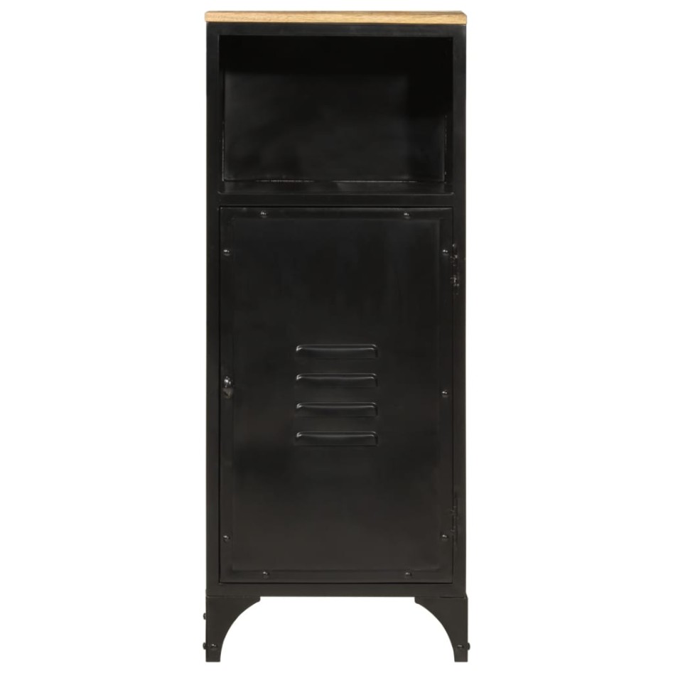 Mueble de baño hierro y madera maciza de mango 40x27x90