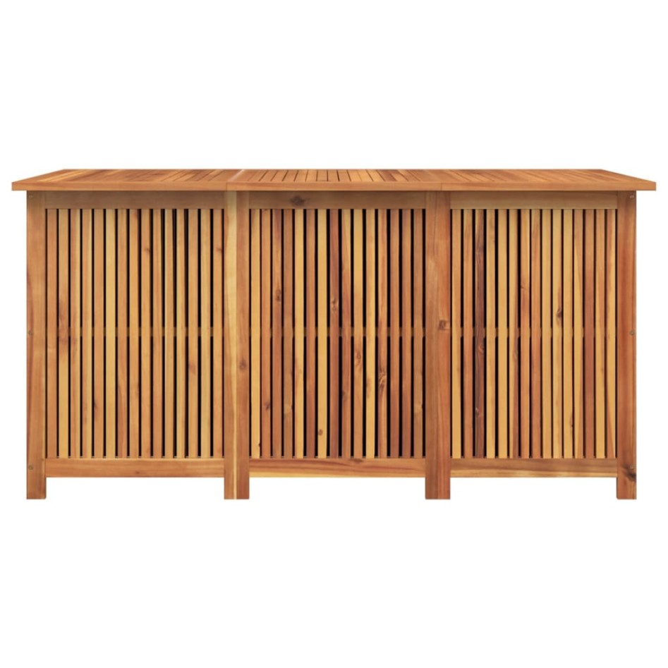 Caja de almacenaje de jardín madera maciza acacia 150x80x75