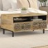 Mesa de centro de madera maciza mango 80x54x40