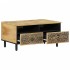 Mesa de centro de madera maciza mango 80x54x40