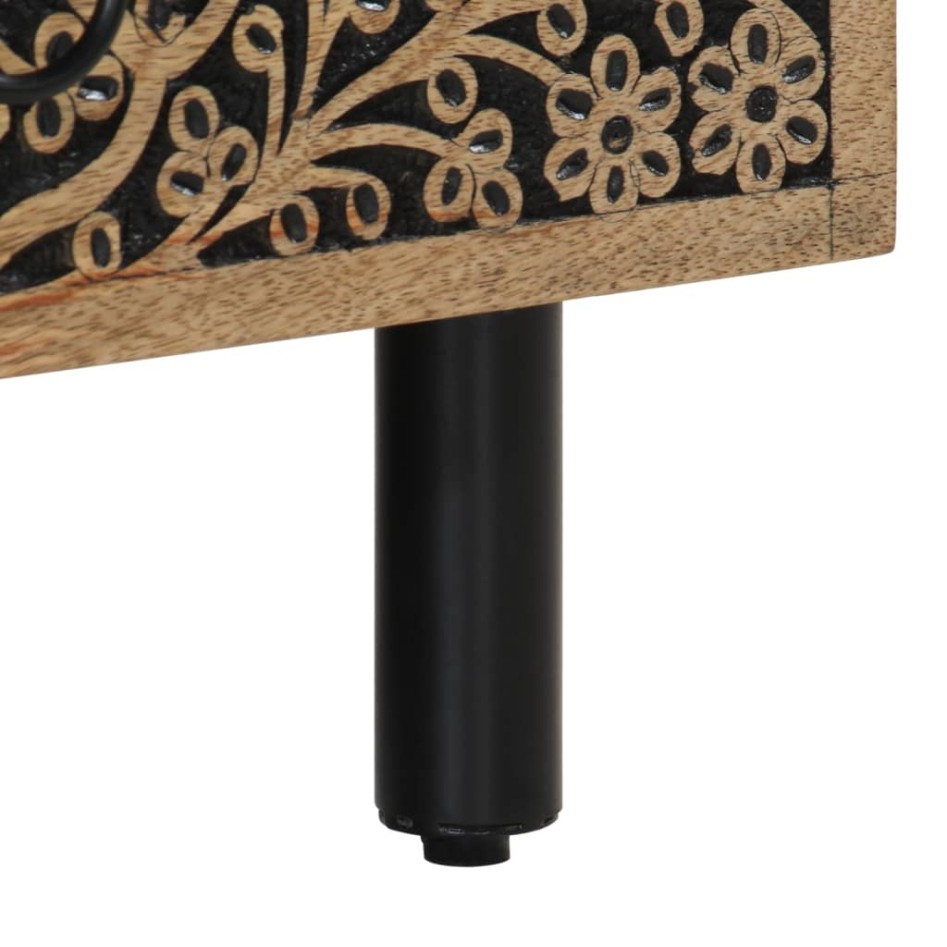 Mesa de centro de madera maciza mango 80x54x40