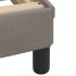 Estructura de cama con cabecero de tela gris taupe 80x200