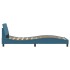 Estructura cama con cabecero terciopelo azul 80x200