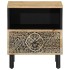 Mesitas de noche 2 uds madera maciza de mango 40x33x46
