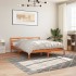 Estructura de cama madera maciza pino marrón cera 160x200