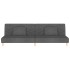 Sofá cama de 2 plazas con dos almohadas tela gris