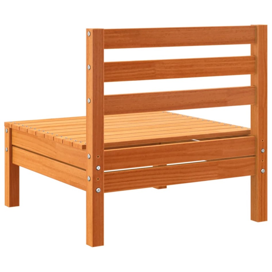 Sofás de jardín sin reposabrazos 4 uds pino macizo marrón