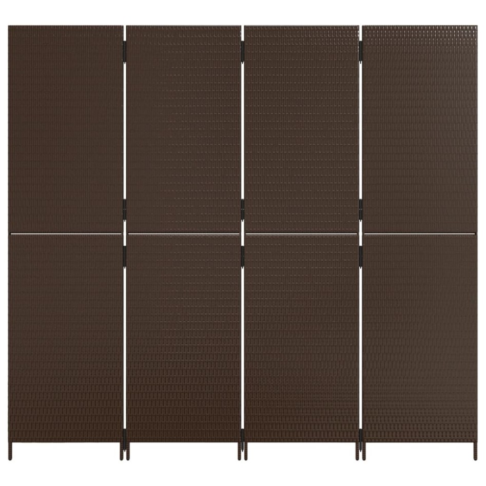 Biombo de 4 paneles ratán sintético