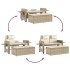 Sillón reclinable de jardín con cojines ratán sintético