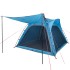 Tienda de campaña 4 personas tafetán 185T azul 240x221x160