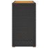Mesa auxiliar jardín tapa madera ratán PE negro 100x40x75