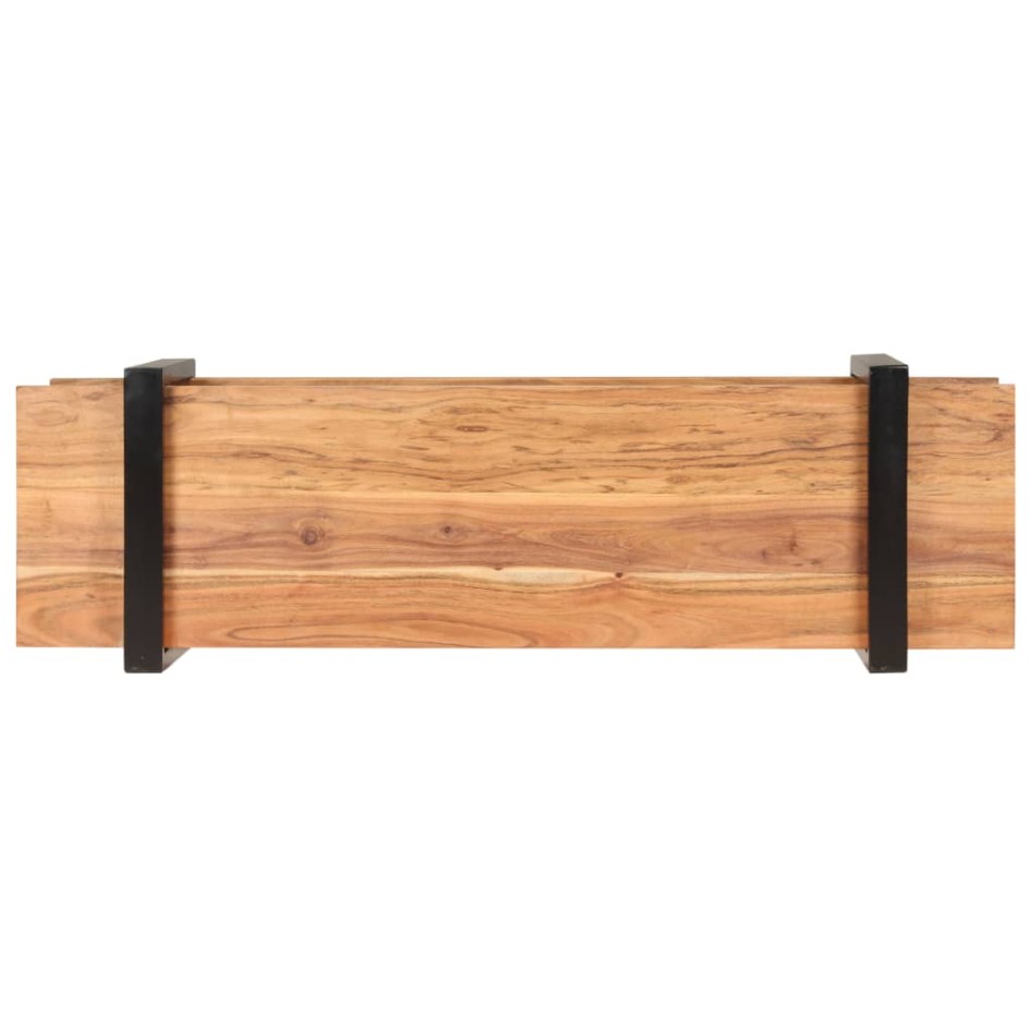 Mueble para TV de madera maciza de acacia 130x40x40