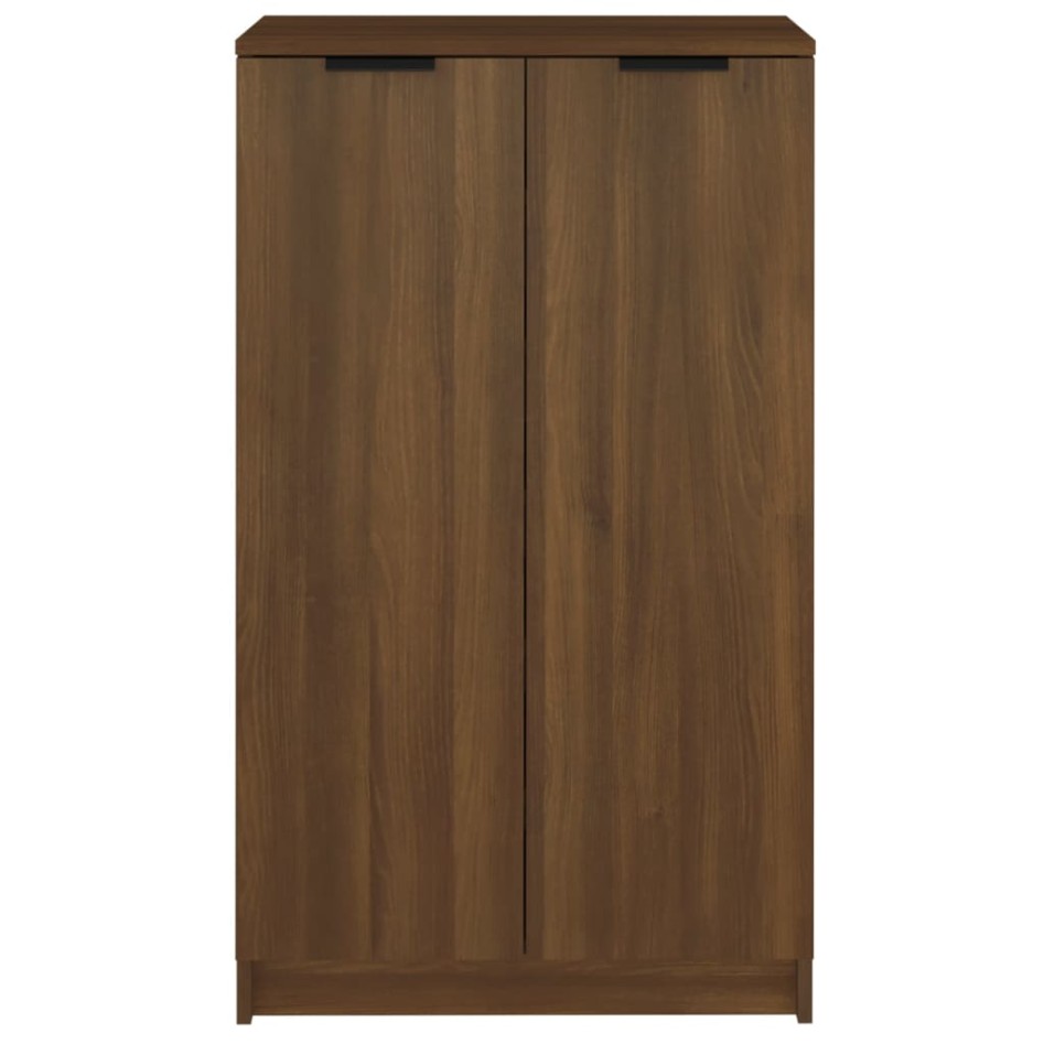 Mueble zapatero madera contrachapada marrón roble 59x35x100