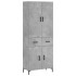 Aparador alto madera contrachapada gris hormigón 69,5x34x180