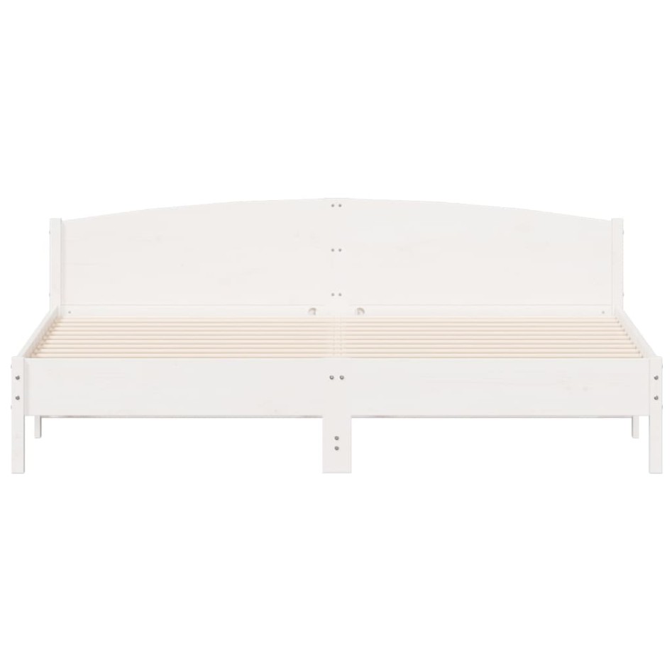 Estructura de cama con cabecero madera de pino blanco