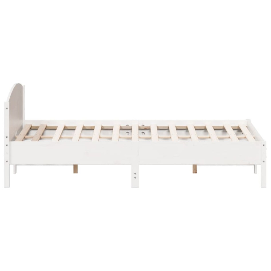 Estructura de cama con cabecero madera de pino blanco